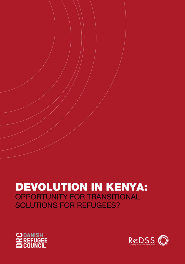 Devolution in Kenya: Opportunity for Transitional Solutions for Refugees?
